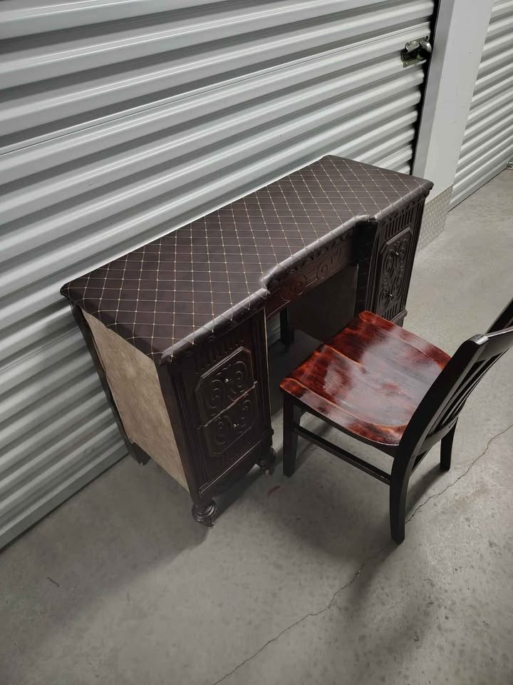 Antique desk and chair