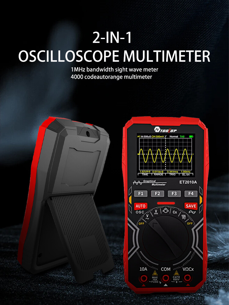 2in1 Oscilloscope Multimeter Digital Display Handheld Oscope Meter 1Mhz E3I8