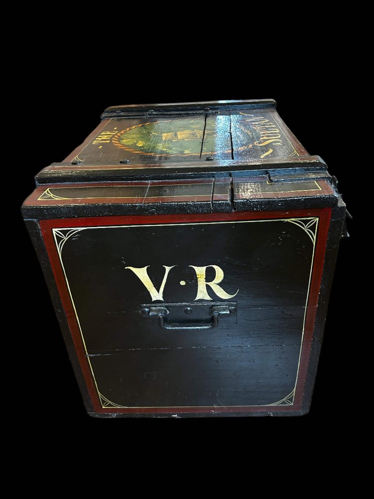 Old Hand Painted Nautical Trunk