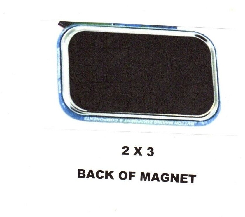 RUSH 2 MAGNETS OR BUTTONS, PINBACK 2"X3" W/ ROUNDED CORNER