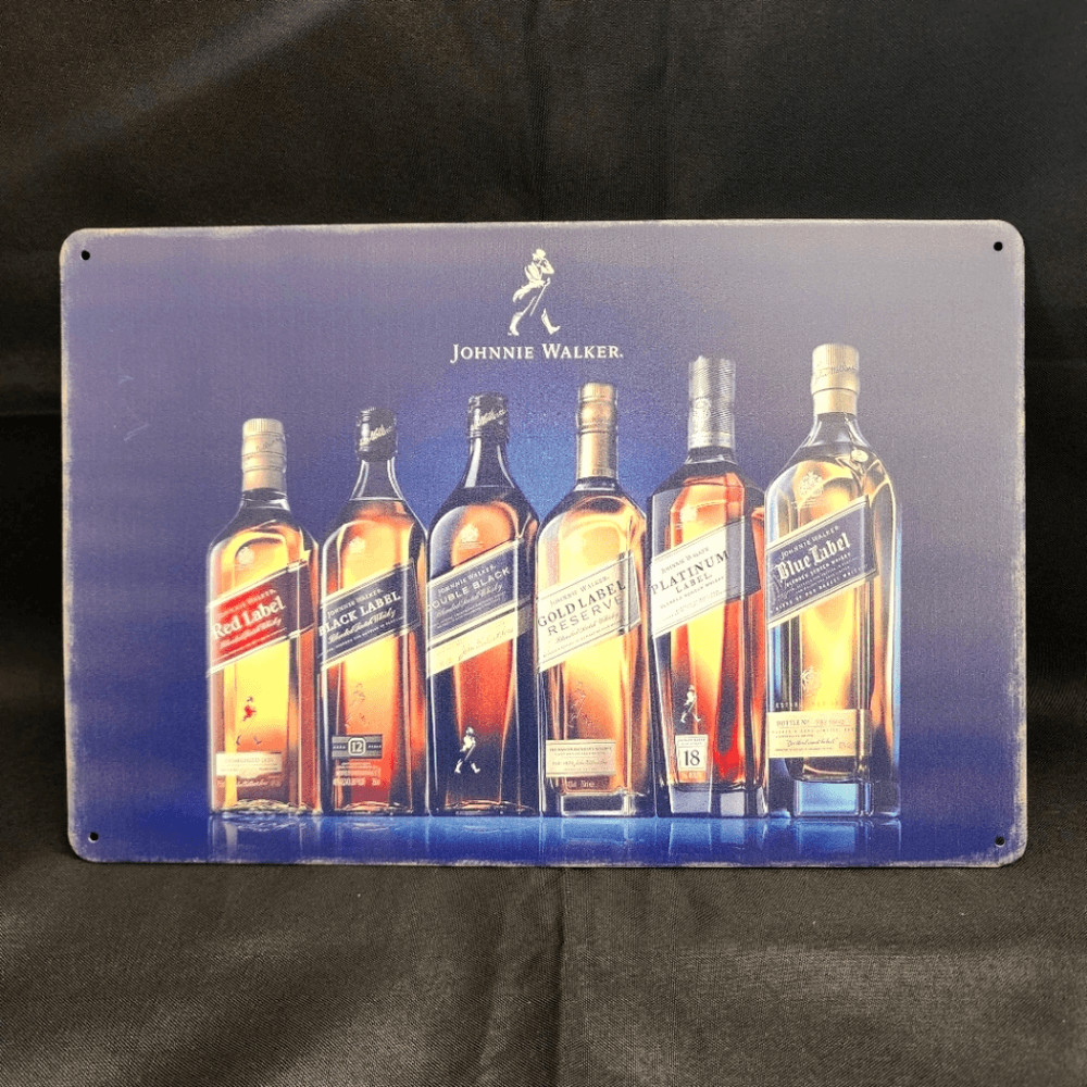 Johnnie Walker Metal Pub Bar Poster