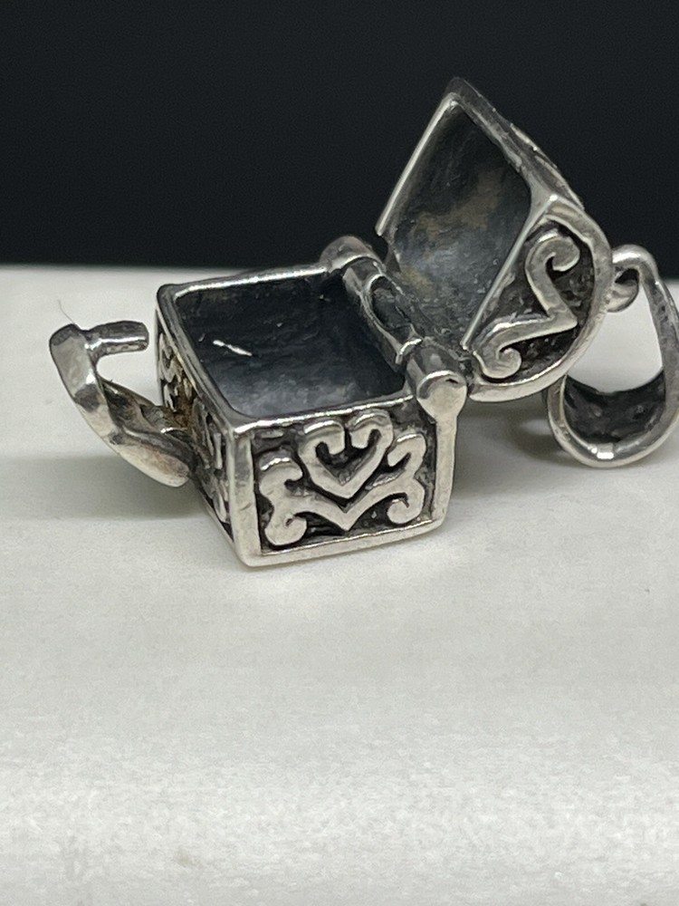 Vintage Sterling Silver Trinket Box Charm