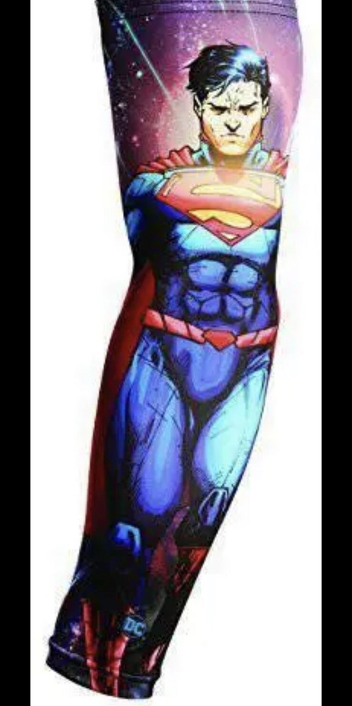 Superman Compression Athletic Arm Sleeve Size Large Licensed DC Comics