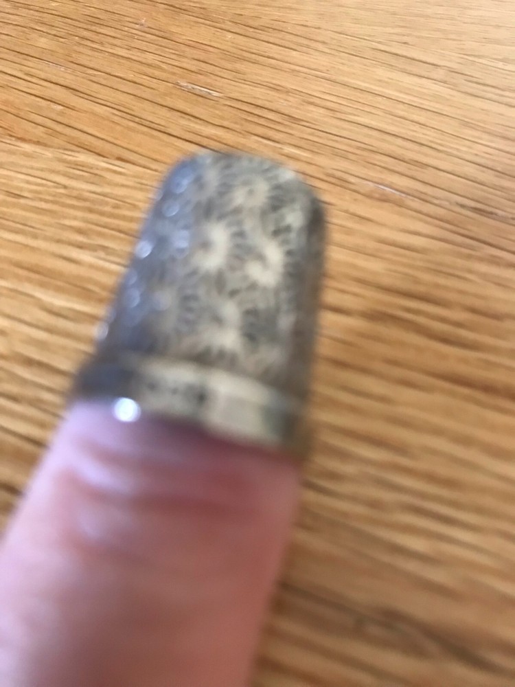 Antique Silver Thimble Floral Design Birmingham 1925 No 5