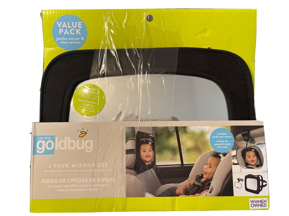 GoldBug 2 Pack Mirror Set, To help keep baby in perfect veiw