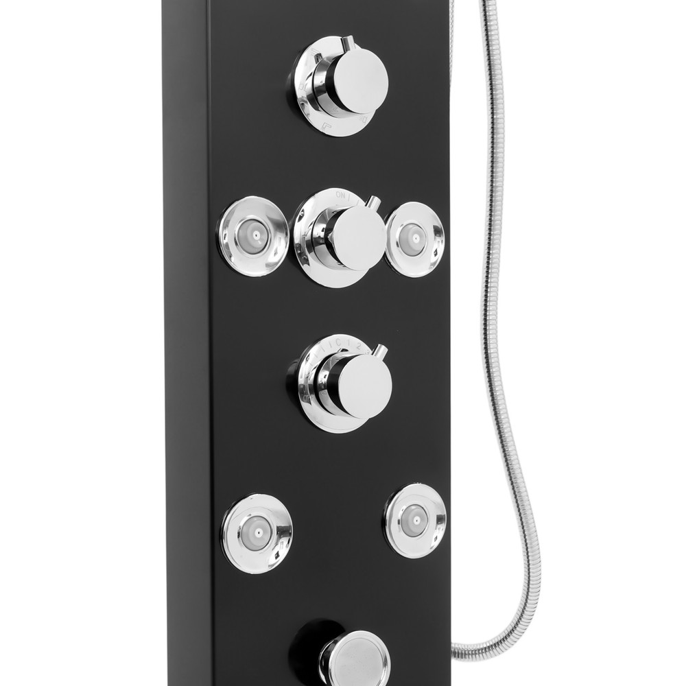 LED 3-Handle Shower Kit Shower Panel Tower System Shower Rainfall Head Waterfall