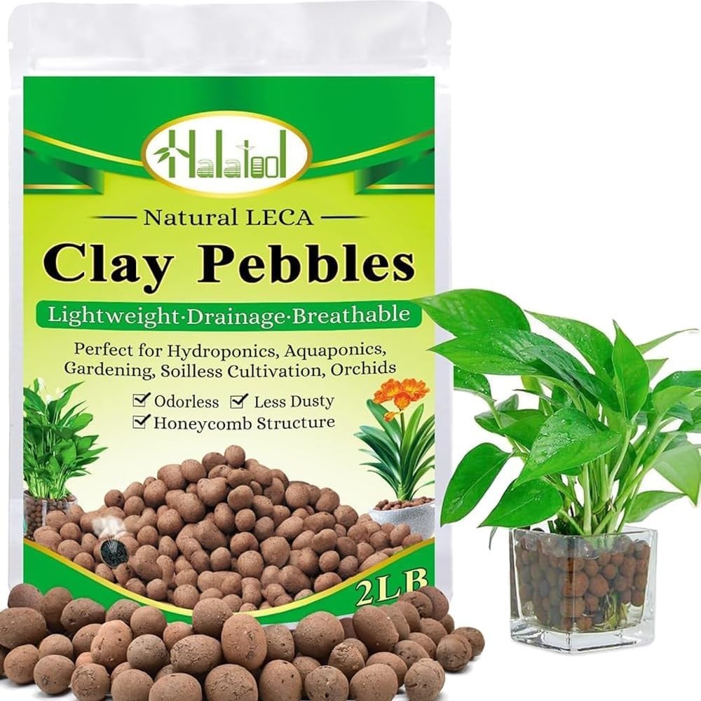 2 LB Expanded Clay Pebbles - 4mm-16mm Size for Optimal Soil Alternatives