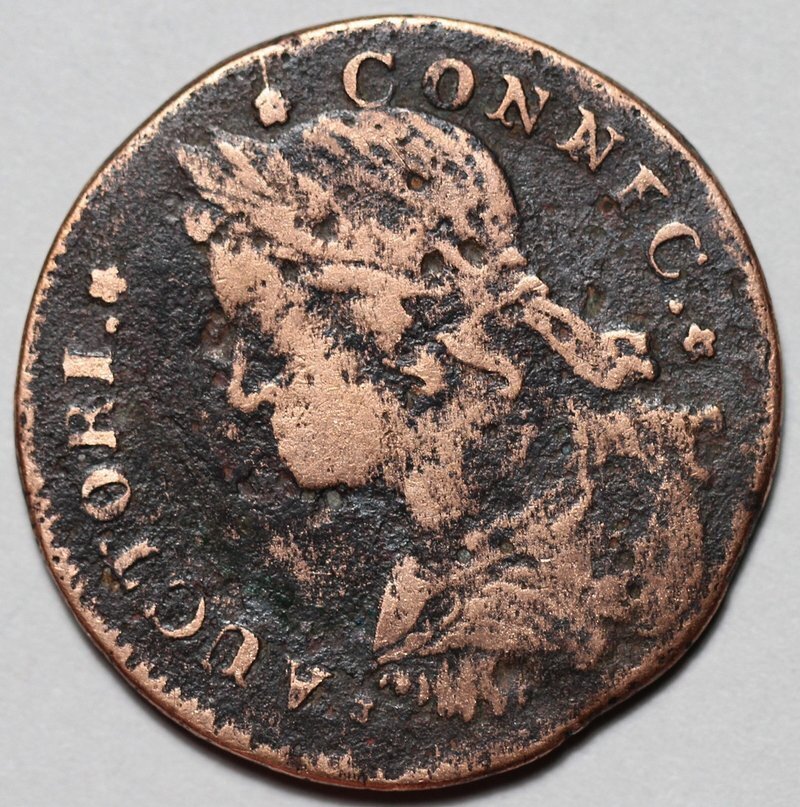 1787 Connecticut Colonial Copper, Draped Bust Left
