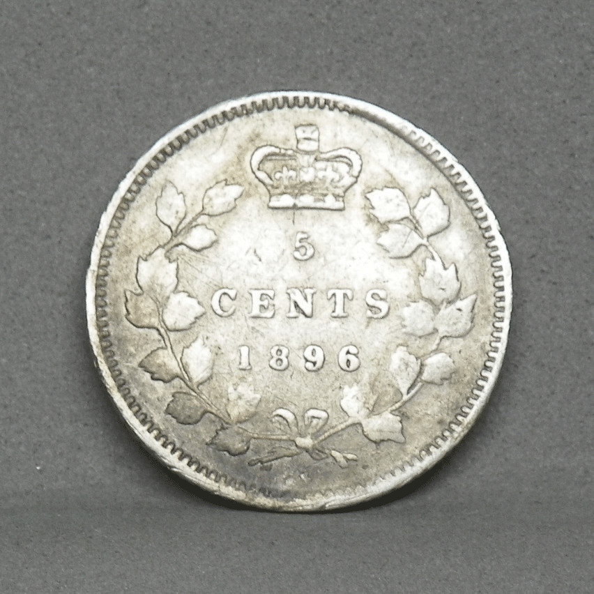 1896 CANADA 5 Cents, Fine
