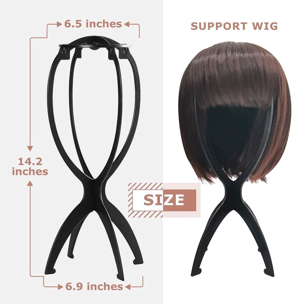 Wig Stand Holder for Multiple Wigs - 3 Pack, Black Wig Head Support