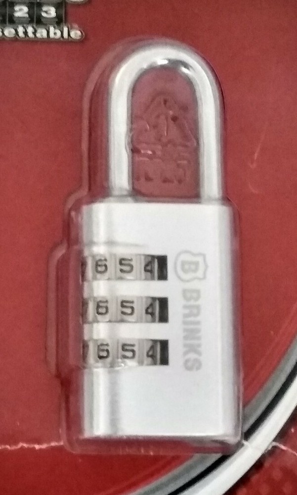 🆕 BRINKS 3-Dial 26mm Resettable Combination Keyless Security PADLOCK 🆓 Ship