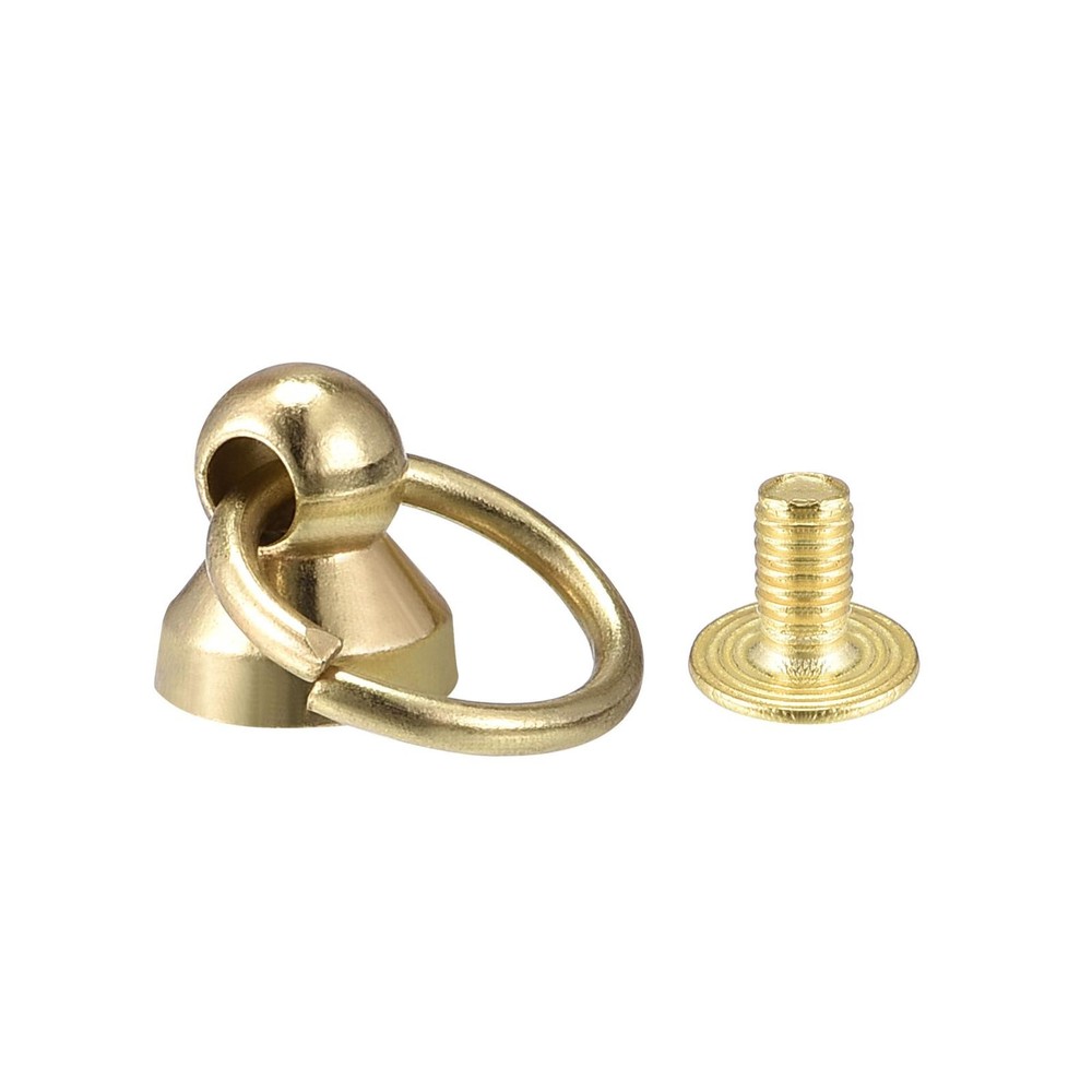 0.47" Toroidal Joint Button Pin Rivets Gold Screw 20 Pcs