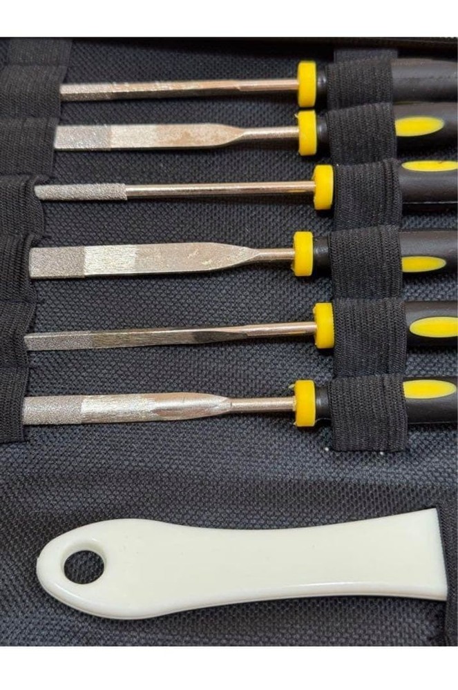 17-Piece Metal File Set Triangular Flat Round Half-Round New