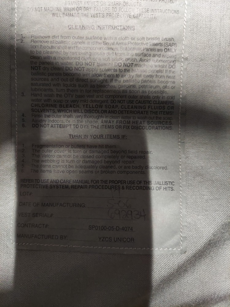 body armor base vest carrier