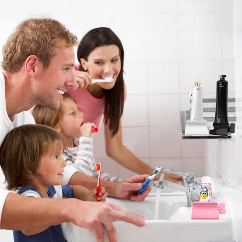 LAMY Toothpaste Squeezer, 3 PCS Tube Squeezer 1 White ,1 Black Pink
