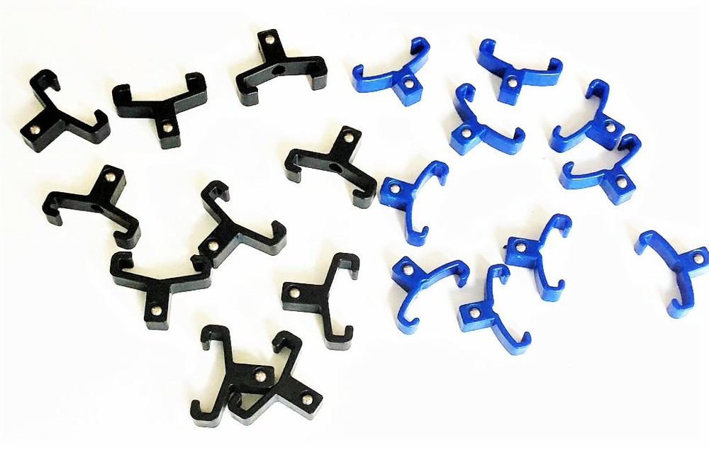 20 GOLIATH INDUSTRIAL ABS 1/4" BLACK & BLUE REPLACEMENT SOCKET RACK RAIL CLIPS
