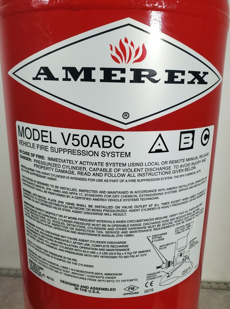 Amerex Model V50ABC Fire Suppression Tank