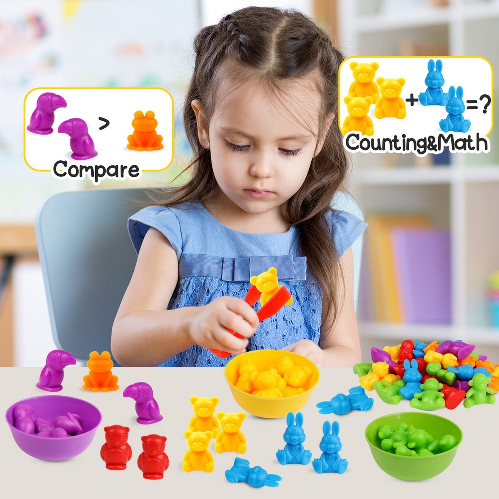 Counting Animals Color Sorting Matching Games with Medium, Dinosaurs