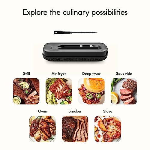 Smart Wireless Meat Thermometer with Ultra-Thin Probe Unlimited Range Bluetooth