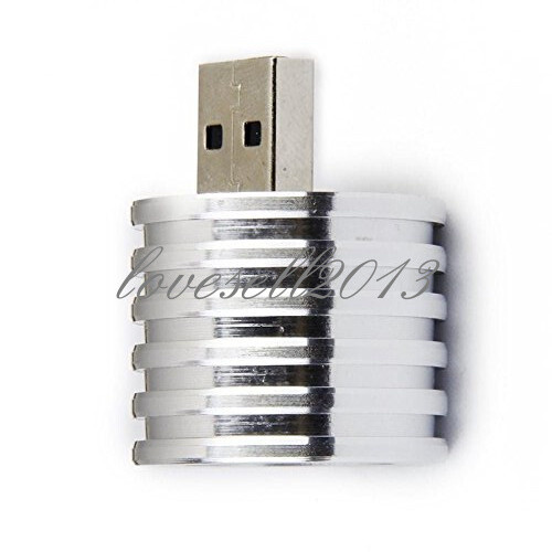 Aluminum 3W USB LED White Lamp Socket Spotlight Flashlight White Light
