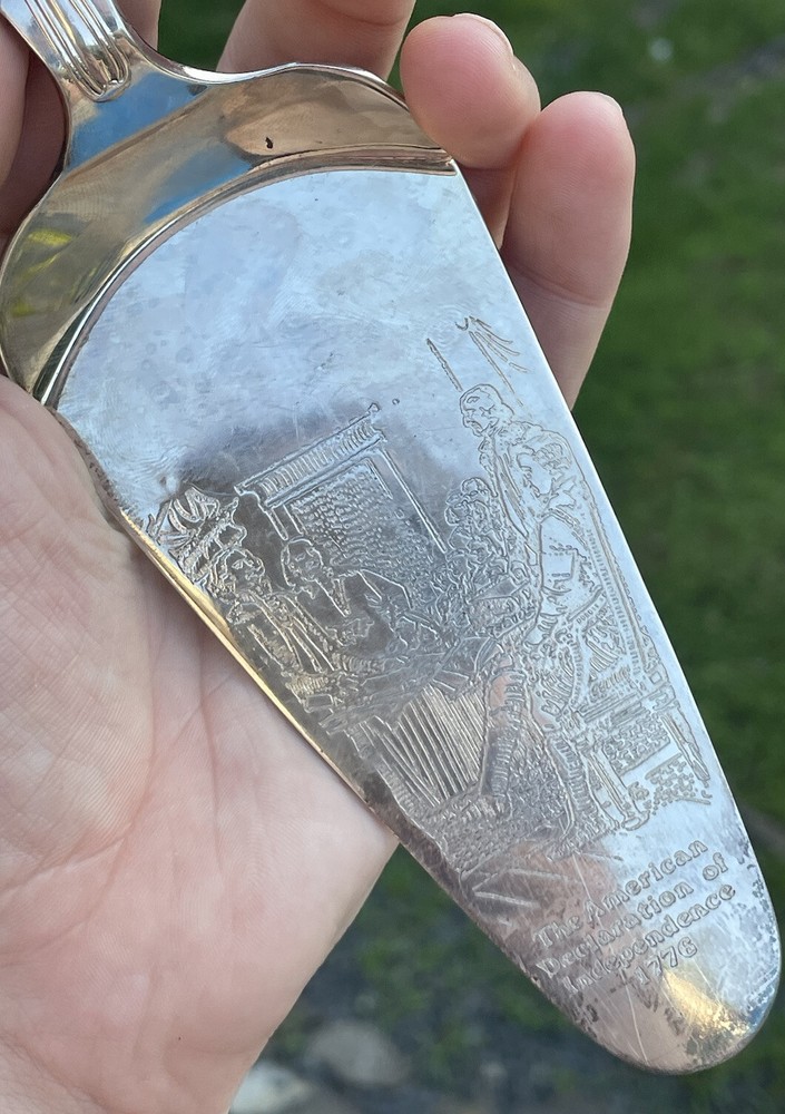 Vintage EPNS Silverplate Commemorative American Declaration Independence Server