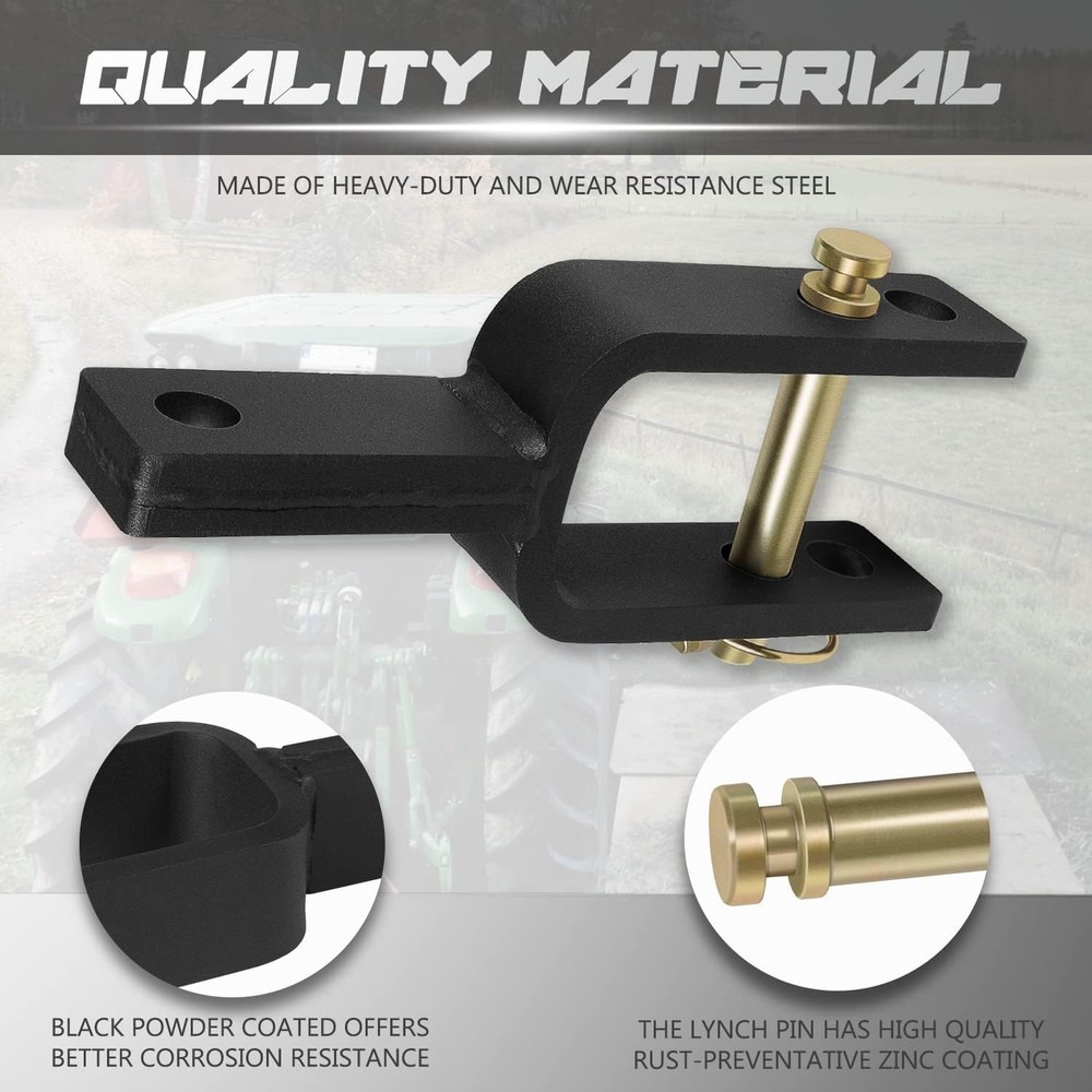 Lightweight Quick Hitch Adapter for Tractors - Rust-Proof, Adjustable Design