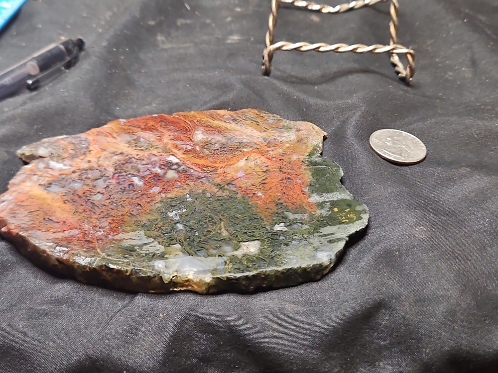 Murray Mountain Moss Agate Slab Specimen (14 oz)