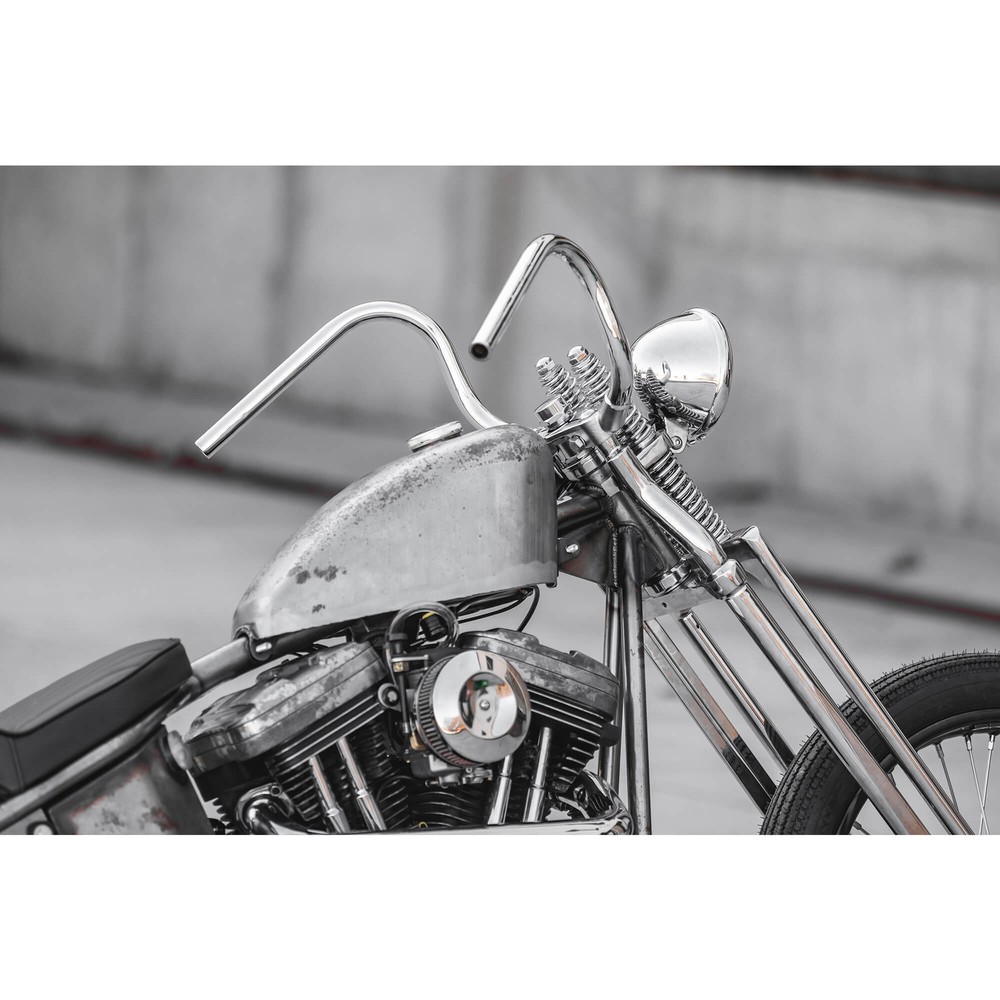 Lowbrow Customs Springer Buckhorn Handlebars - 1 inch - Chrome