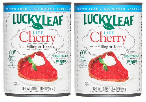 Lucky Leaf Lite Cherry Fruit Filling or Topping 2 Pack