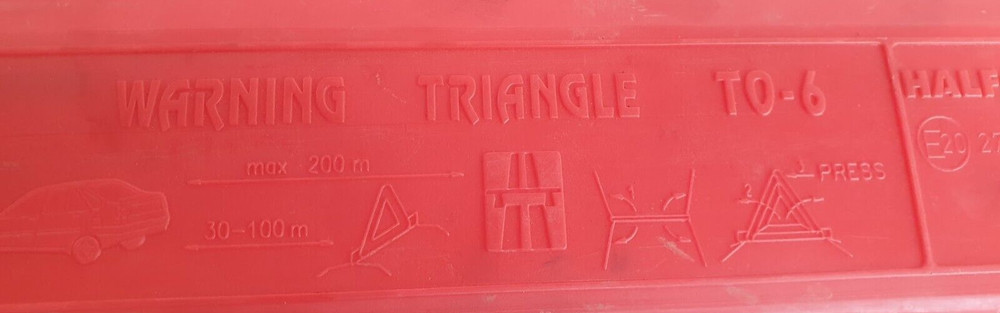 Halfords Emergency Hazard Warning Triangle with Case Reflective Roadside Safety