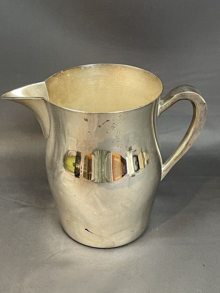 Vintage Silverplate Pitcher Academy Silver on Copper 1950s