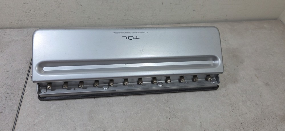 TUL Custom Note-Taking System Discbound 12-Hole Punch Silver Heavy Duty