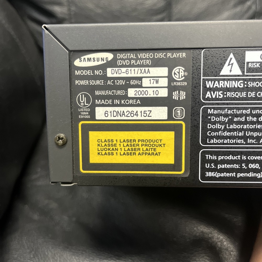 Samsung DVD-611 DVD Player