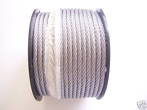 Galvanized Wire Rope Cable 5/16", 7x19, 150 ft reel