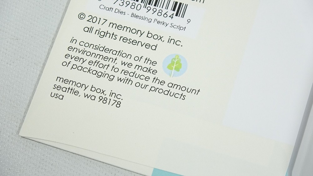 Memory Box Set of 2 Blessing And Blessed Perky Script Dies