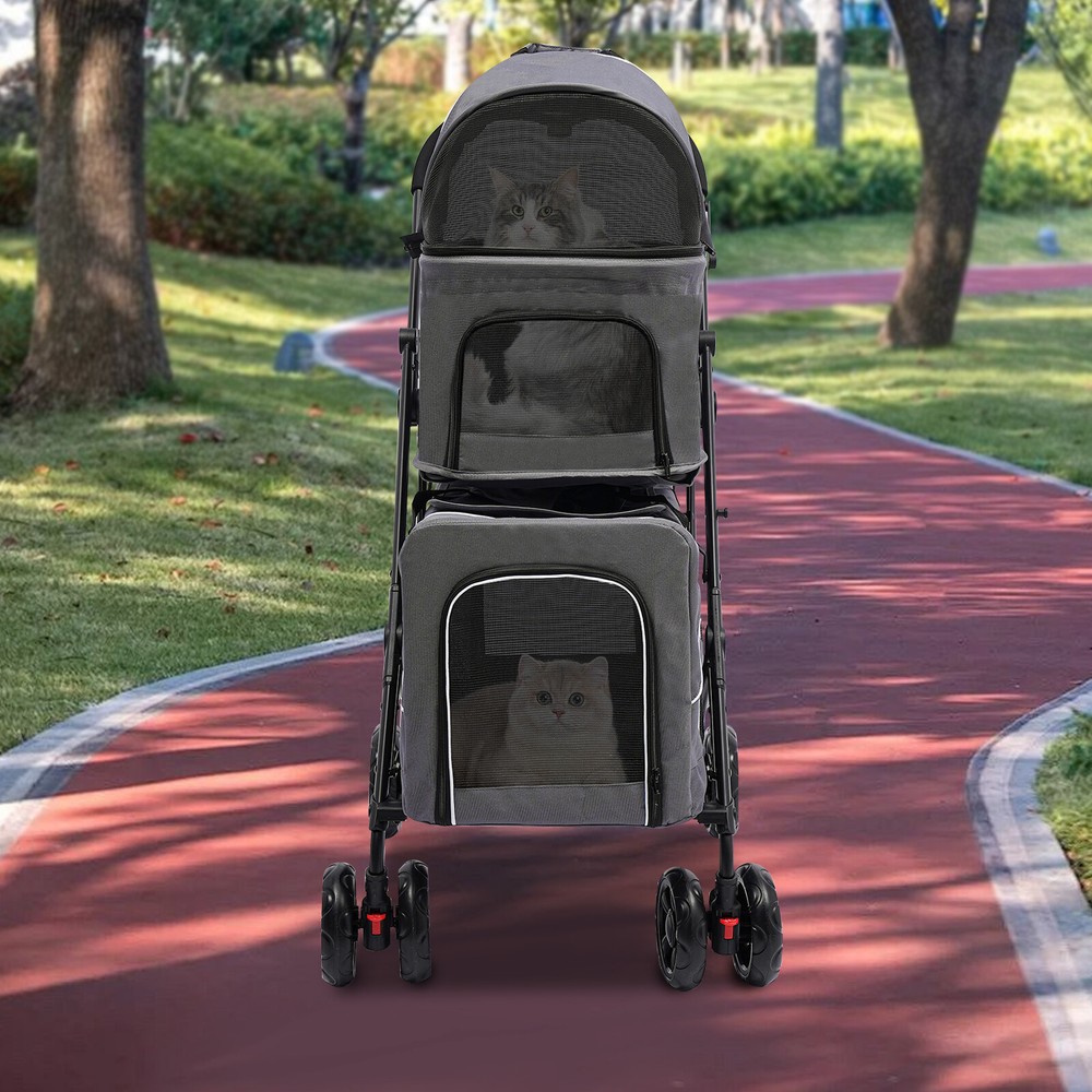 Foldable Pet Cart for Small/Medium Dogs and Cats - Durable and Versatile