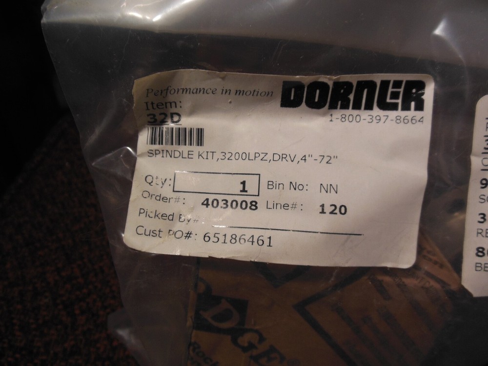 Dorner 32D spindle kit 3200LPZ