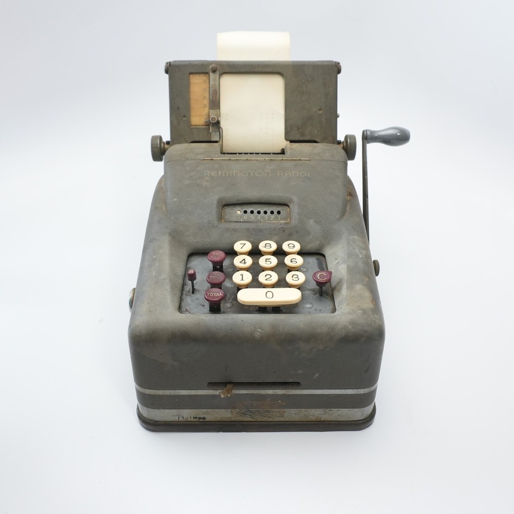 TESTED Remington Rand Manual Adding Calculating Book keeping Adding Machine