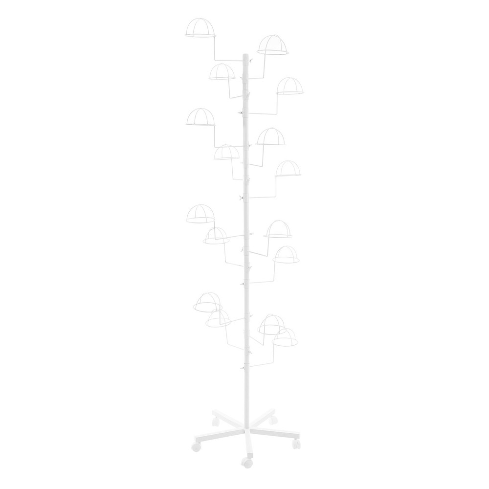 Freestanding Hat Rack with Adjustable Hooks & Lockable Wheels for Easy Display！