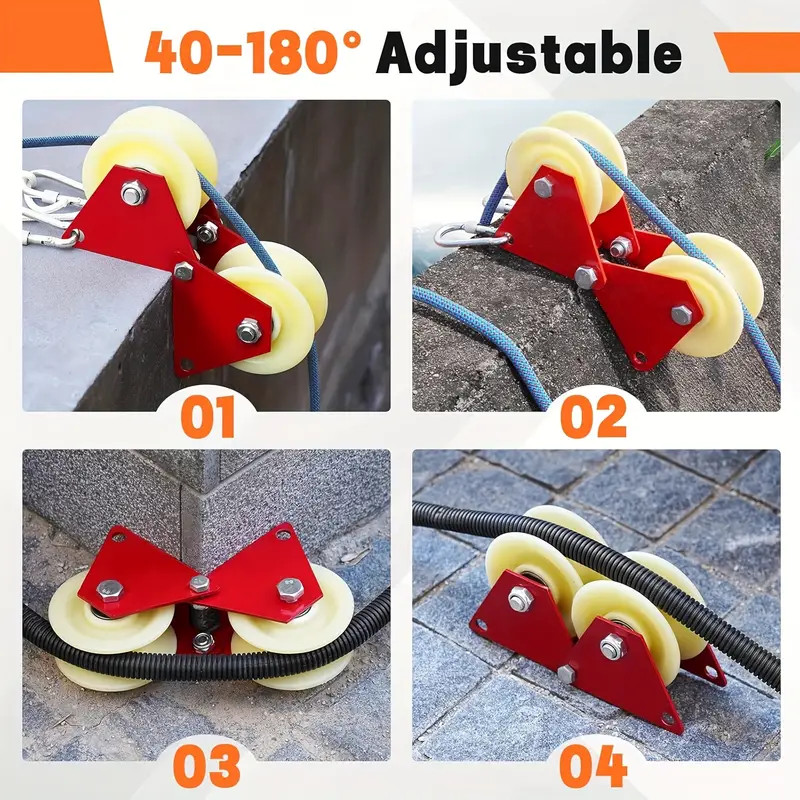 Heavy-Duty Foldable Manual Pulley System with Durable Metal Frame Labor-Saving