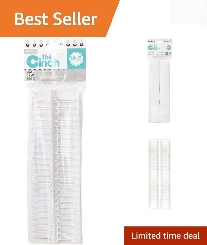 Creative 1-Inch White Binding Wire - Ideal for Crafts & Book Projects (2 Pack)