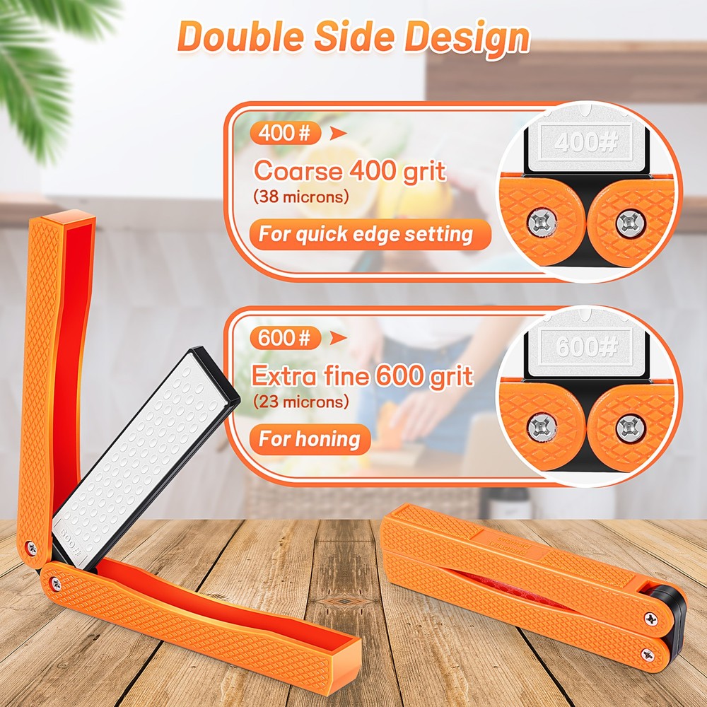 Sided Sharpener, Handheld Fine Coarse Diafold Blades Sharpening1407