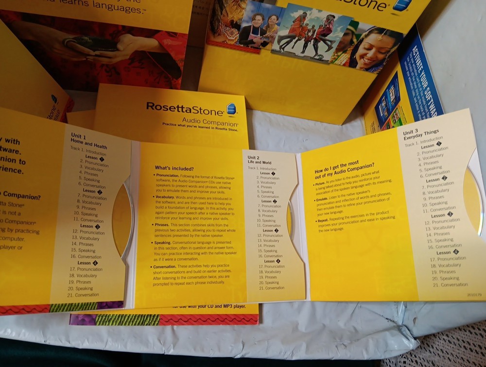 Rosetta Stone Arabic Language Learning Software CDs Set Includes Level 1, 2, 3