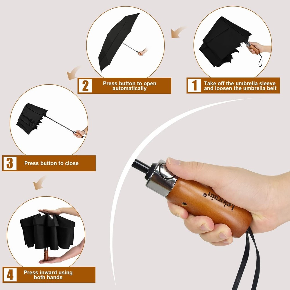 Large Compact Golf Umbrella Oversized Auto Open Close Folding Golf Umbrella