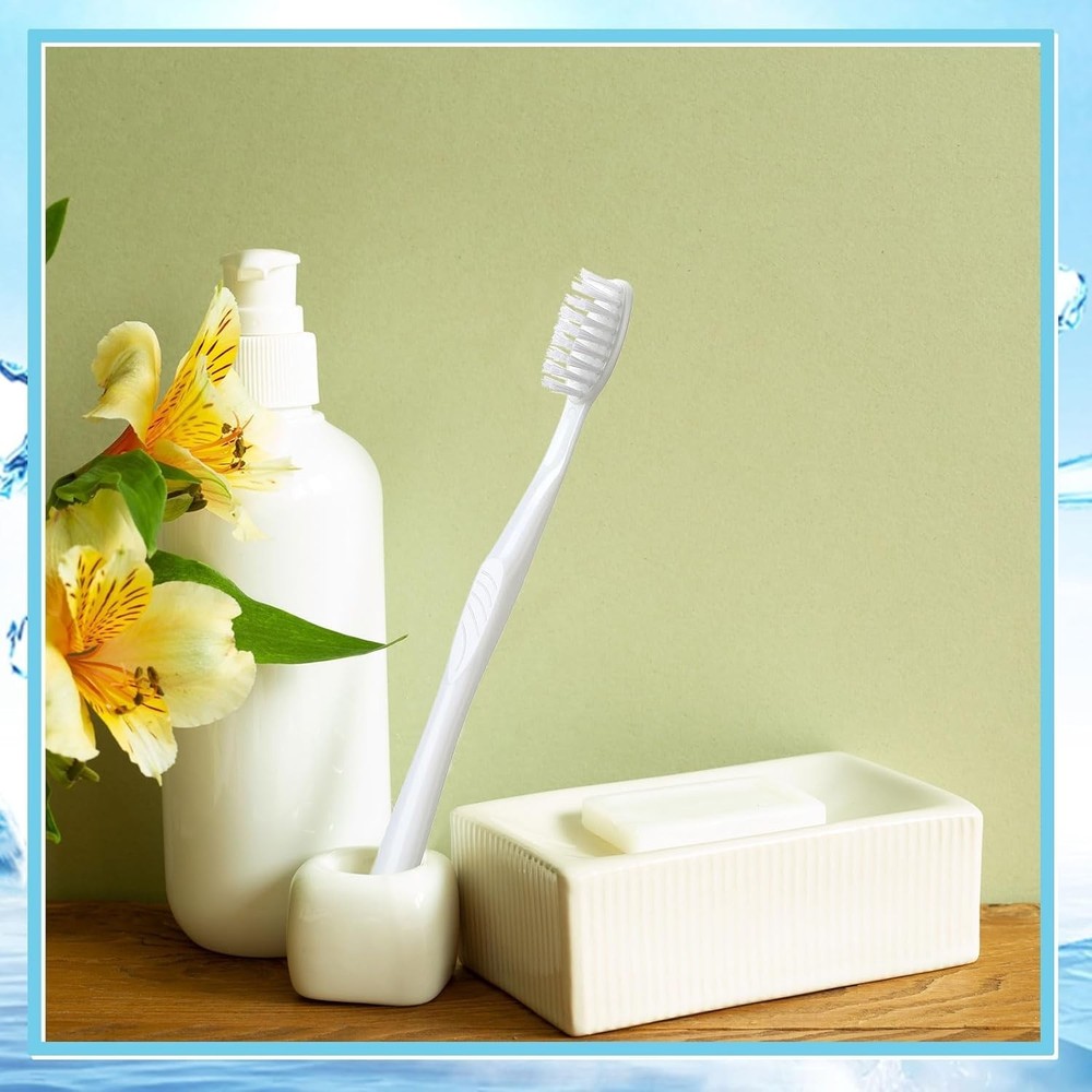 1000 Pcs Disposable Toothbrushes Bulk Individually Wrapped Manual Soft Bristle