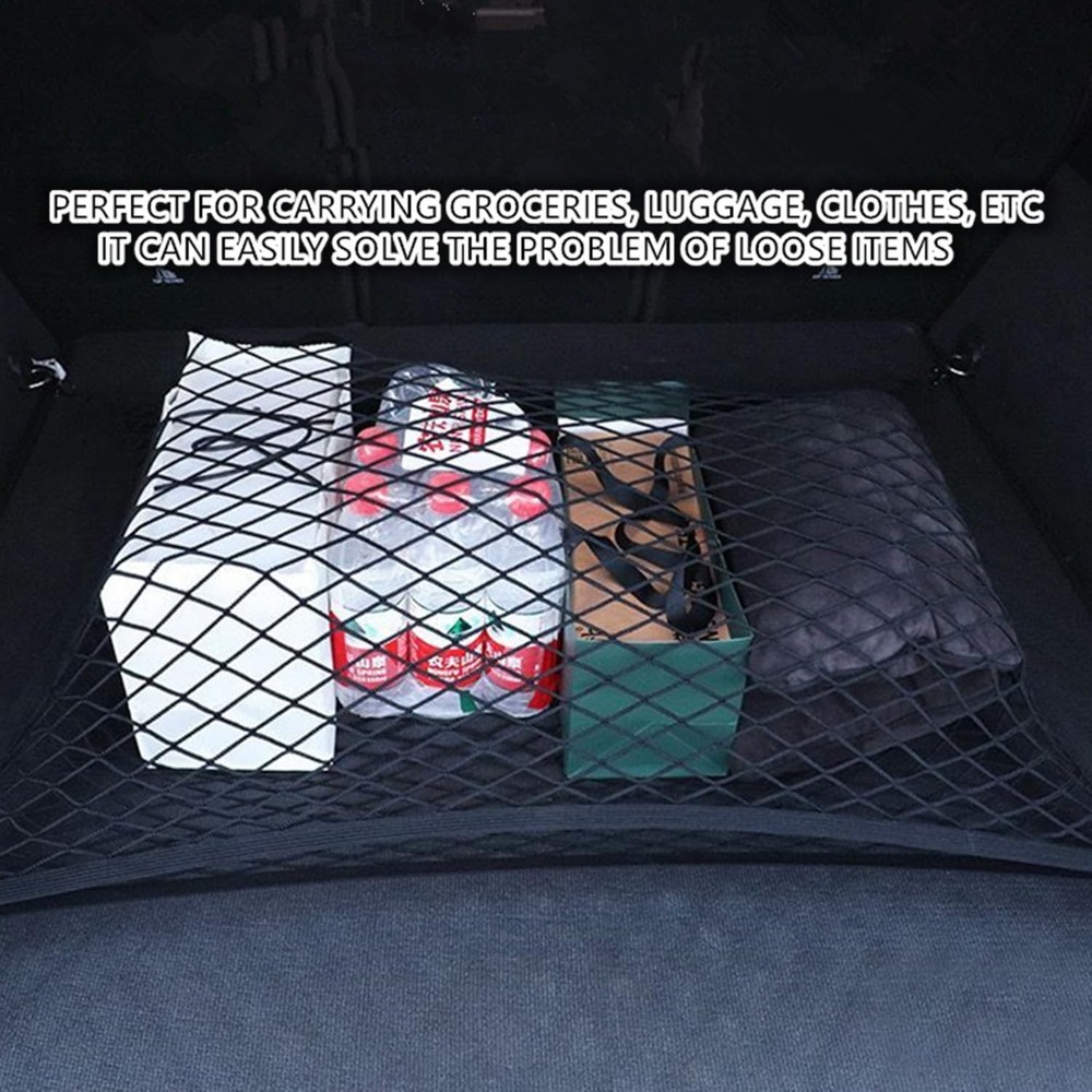 Cargo Net for SUV with Hooks Adjustable Highly Elastic Storage Organizer Net ...