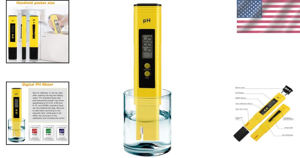 Automatic Temperature Compensation pH Tester for Accurate Water Measurements