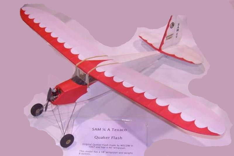 Flyline Model Airplane Plans (RC-FF): Quaker Flash 34" for .020 Engine / Elec.