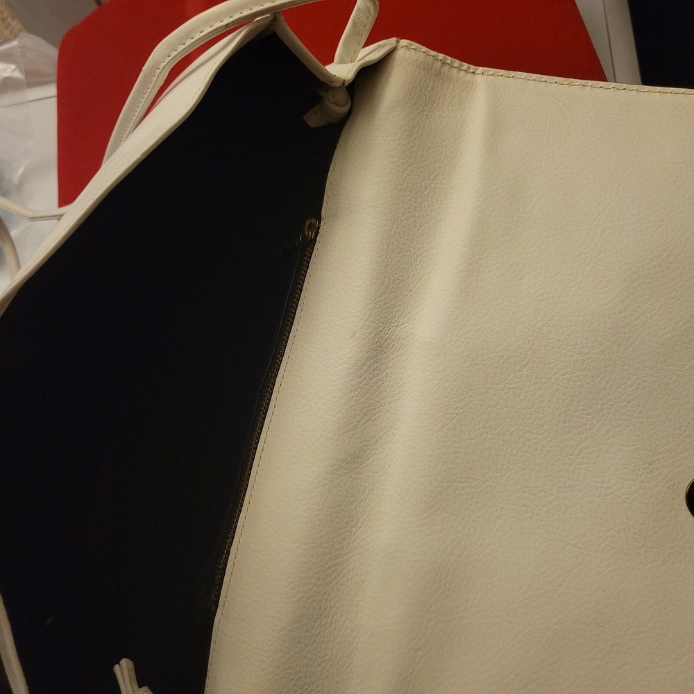 Vintage handbag ~ White with white accents.