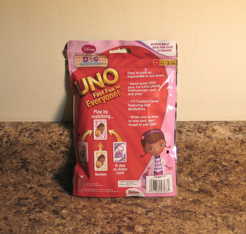 Disney DOC MCSTUFFINS UNO Card Game NEW